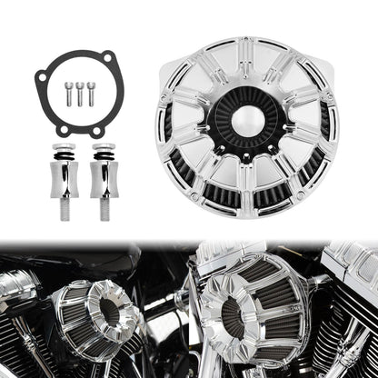 Spin Cut Air Cleaner Intake Filter Chrome Fit For Harley Touring '00-'07 Dyan '00-'17 | HCmotorku