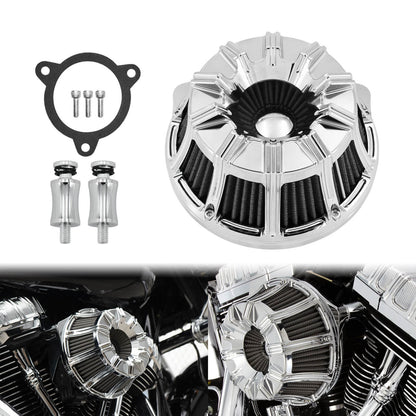 Air Cleaner Intake Filter Chrome Fits For Harley Dyna Touring Softail 2008-2017 | HCmotorku