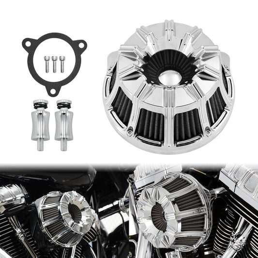 Air Cleaner Intake Filter Chrome Fits For Harley Dyna Touring Softail 2008-2017 | HCmotorku