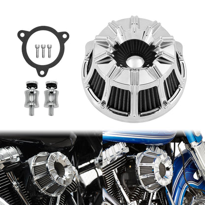 Air Cleaner Blue Intake Filter Chrome Fit For Harley Touring 2017-2023 Softail 2018-2024 | HCmotorku