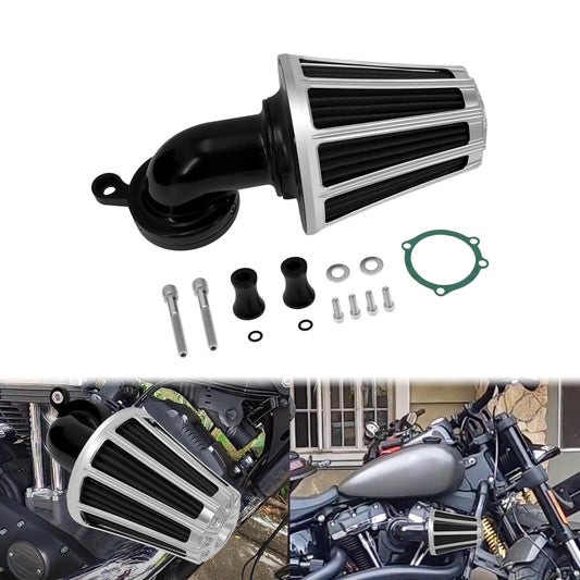 Stripe Sucker Air Cleaner Gray Air Filter Fit For Harley Dyna 2000-2017 Softail 2000 | HCmotorku