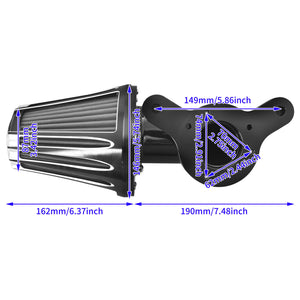CNC Cut Air Cleaners Black Fit For Harley Touring Trike 2008-2016 Softail 2016-2017 Dyna | HCmotorku