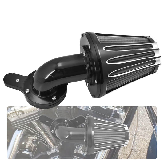 CNC Cut Air Cleaners Black Fit For Harley Touring Trike 2008-2016 Softail 2016-2017 Dyna | HCmotorku
