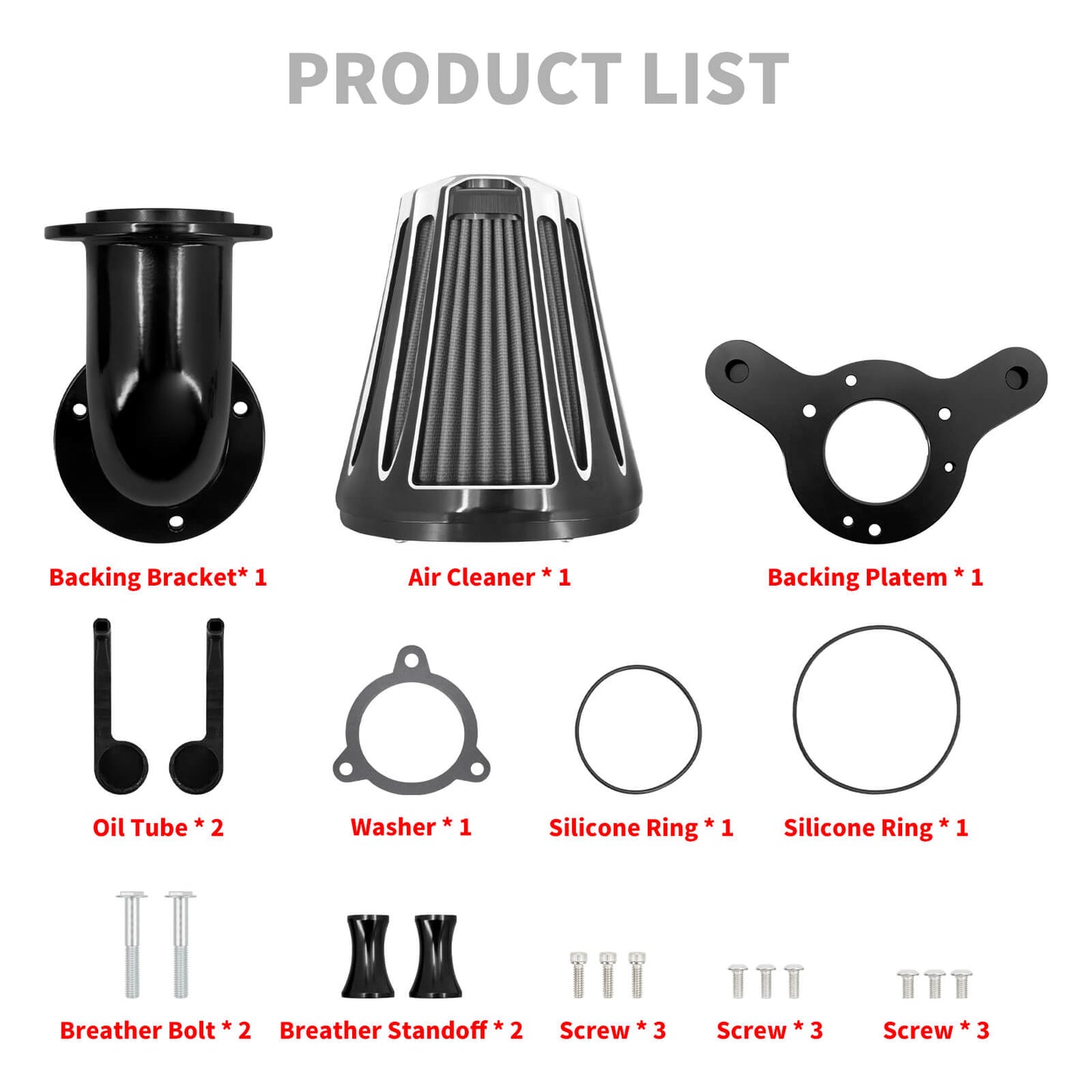 CNC Cut Air Cleaners Black Fit For Harley Touring Trike 2008-2016 Softail 2016-2017 Dyna | HCmotorku