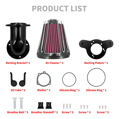 CNC Mushroom Air Filter Cleaner Red Intake Black Fit For Harley Sportster 2004-2022 | HCmotorku