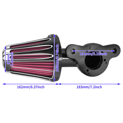 CNC Mushroom Air Filter Cleaner Red Intake Black Fit For Harley Sportster 2004-2022 | HCmotorku