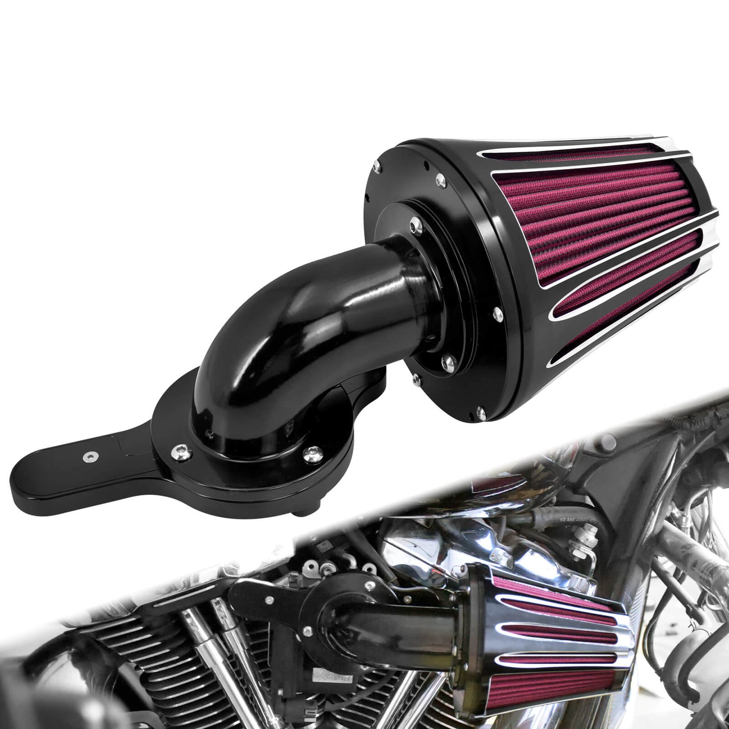 Sucker CNC Air Filter Cleaner Kit Fit For Harley Touring 2017-2023 Trike 2025 Softail 2018-2024 | HCmotorku