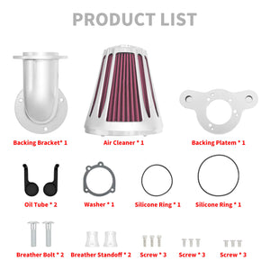 CNC Cut Air Cleaners Red Intake Chrome Fit For Harley Sportster XL 883 2004-2022 | HCmotorku