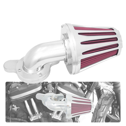 CNC Cut Air Cleaners Red Intake Chrome Fit For Harley Sportster XL 883 2004-2022 | HCmotorku