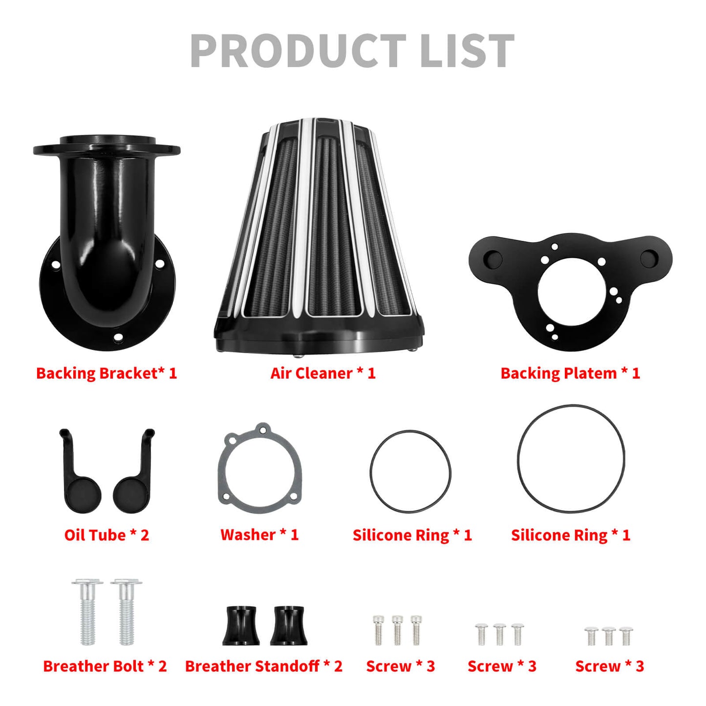 CNC Sucker Air Cleaner Grey Intake For Harley Sportster XL 883 1200 2004-2022 | HCmotorku