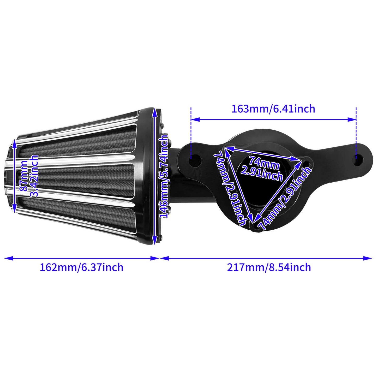 Sucker Air Cleaner Intake Filter Kits Black Fit For Harley Touring 2017-2023 Softail 2018-2024 | HCmotorku