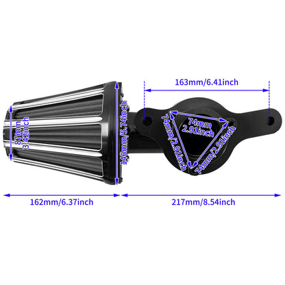 Sucker Air Cleaner Intake Filter Kits Black Fit For Harley Touring 2017-2023 Softail 2018-2024 | HCmotorku