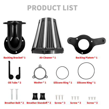 Sucker Air Cleaner Intake Filter Kits Black Fit For Harley Touring 2017-2023 Softail 2018-2024 | HCmotorku