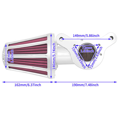 Air Filter 90° Forward-Facing Intake Kit Fit Harley Dyna Softail Touring Trike | HCmotorku