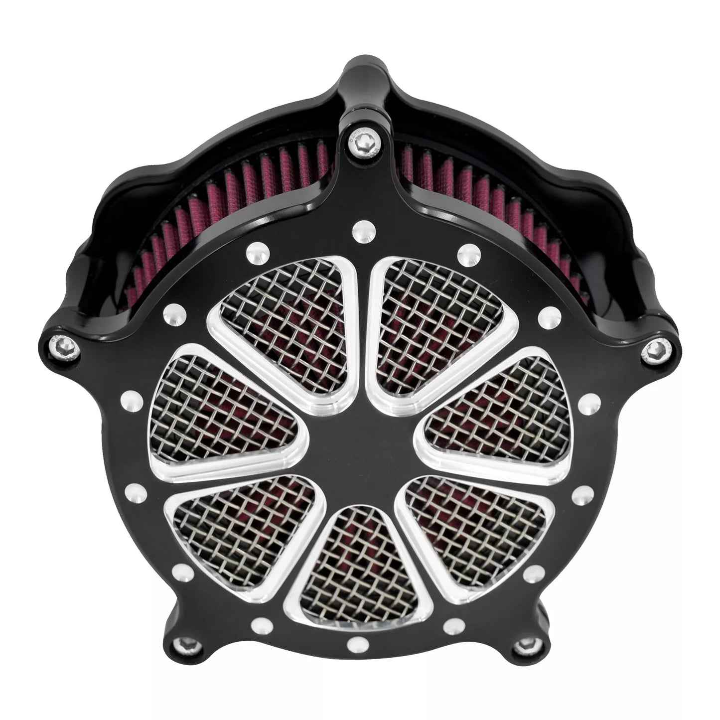 Air Cleaner Filter Red Intake Black For Harley Sportster Iron 883 1200 48 72 2004-UP | HCmotorku