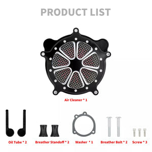 Air Cleaner Filter Red Intake Black For Harley Softail Breakout Fat Boy 2000-2015 | HCmotorku