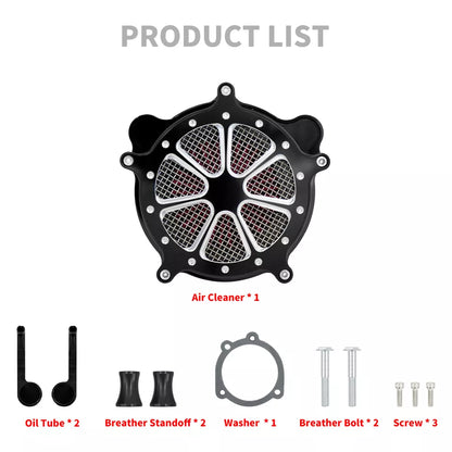 Air Cleaner Filter Red Intake Black For Harley Softail Breakout Fat Boy 2000-2015 | HCmotorku
