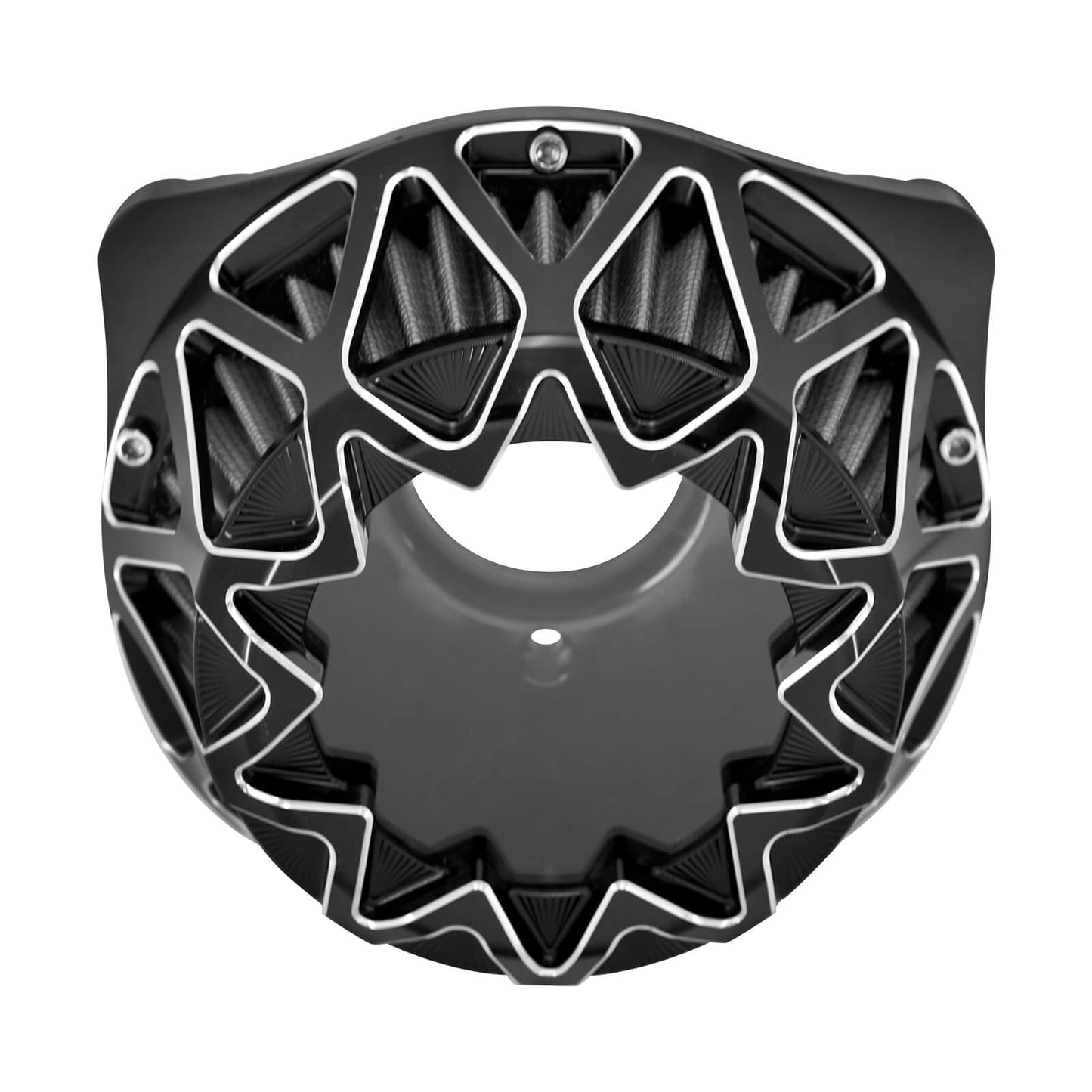 Aluminum Black Transparent Air Cleaner Filter w/ Gray Intake Element For Harley | HCmotorku