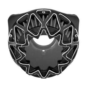 Aluminum Black Transparent Air Cleaner Filter w/ Gray Intake Element For Harley | HCmotorku