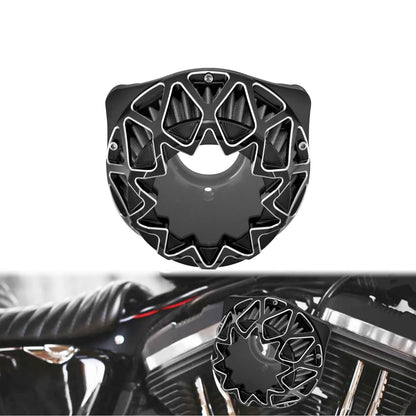 Aluminum Black Transparent Air Cleaner Filter w/ Gray Intake Element For Harley | HCmotorku