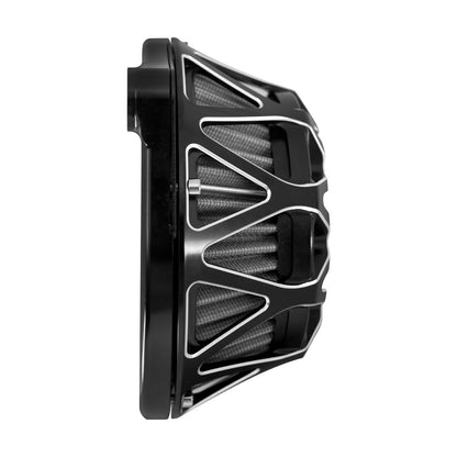 Aluminum Black Transparent Air Cleaner Filter w/ Gray Intake Element For Harley | HCmotorku