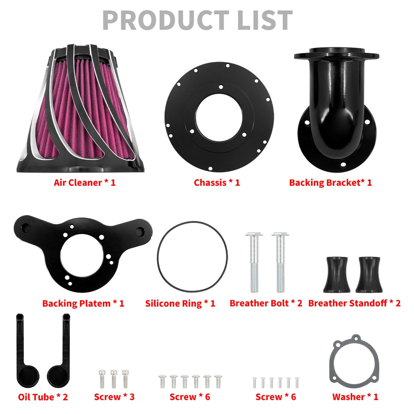 Sucker Air Intake Cleaner Kit Fit Harley Dyna '00-'17 Softail '00-'15 Touring '00-'07 | HCmotorku
