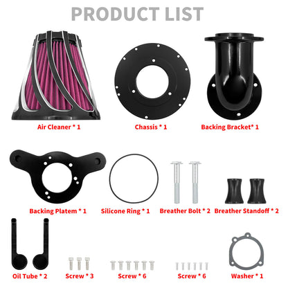 Sucker Air Intake Cleaner Kit Fit Harley Dyna '00-'17 Softail '00-'15 Touring '00-'07 | HCmotorku