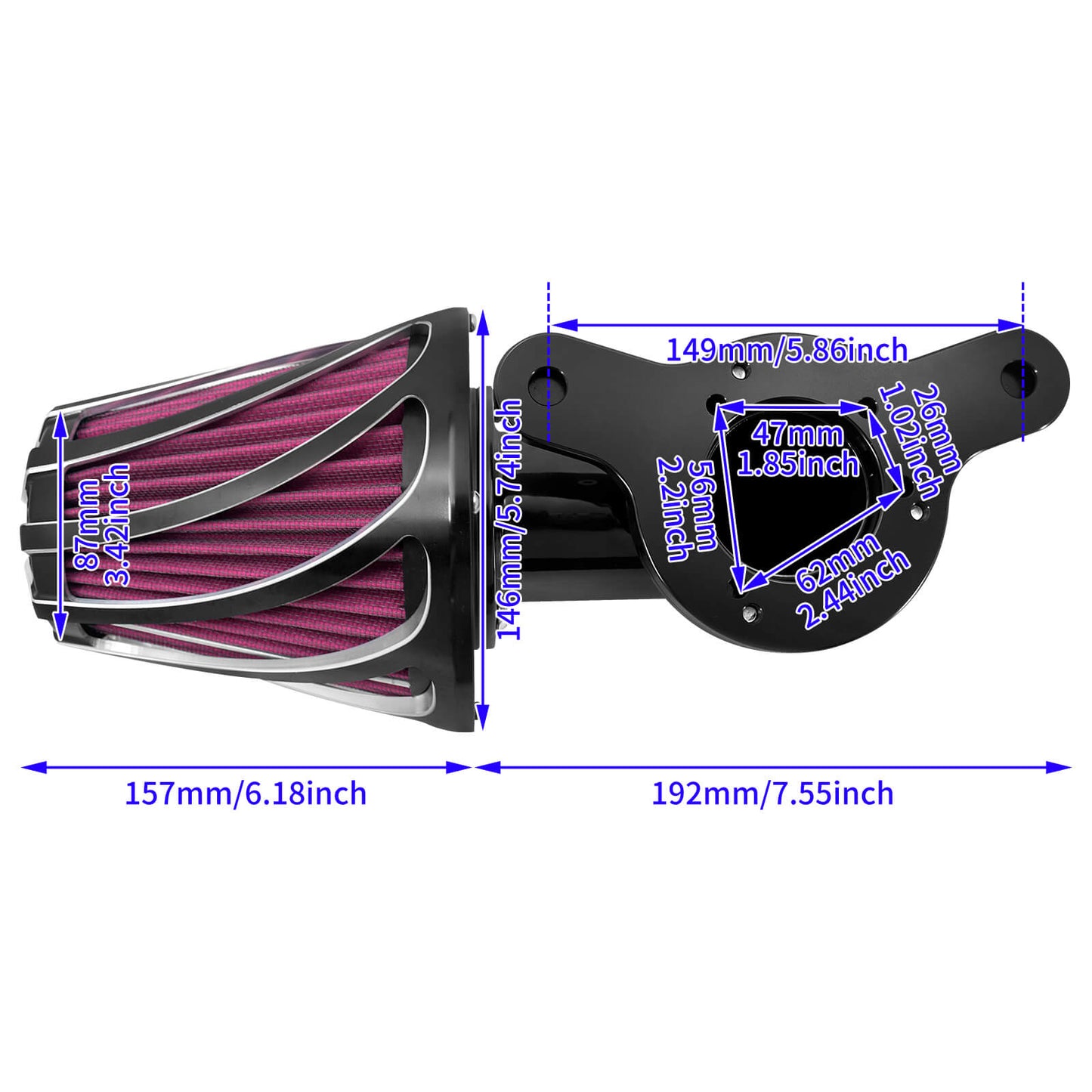 Sucker Air Intake Cleaner Kit Fit Harley Dyna '00-'17 Softail '00-'15 Touring '00-'07 | HCmotorku