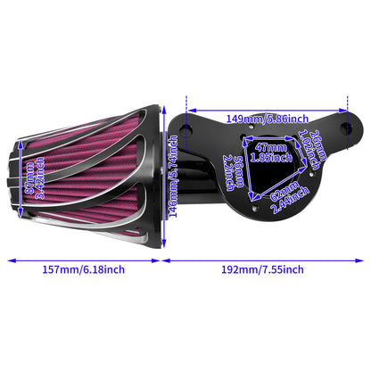 Sucker Air Intake Cleaner Kit Fit Harley Dyna '00-'17 Softail '00-'15 Touring '00-'07 | HCmotorku