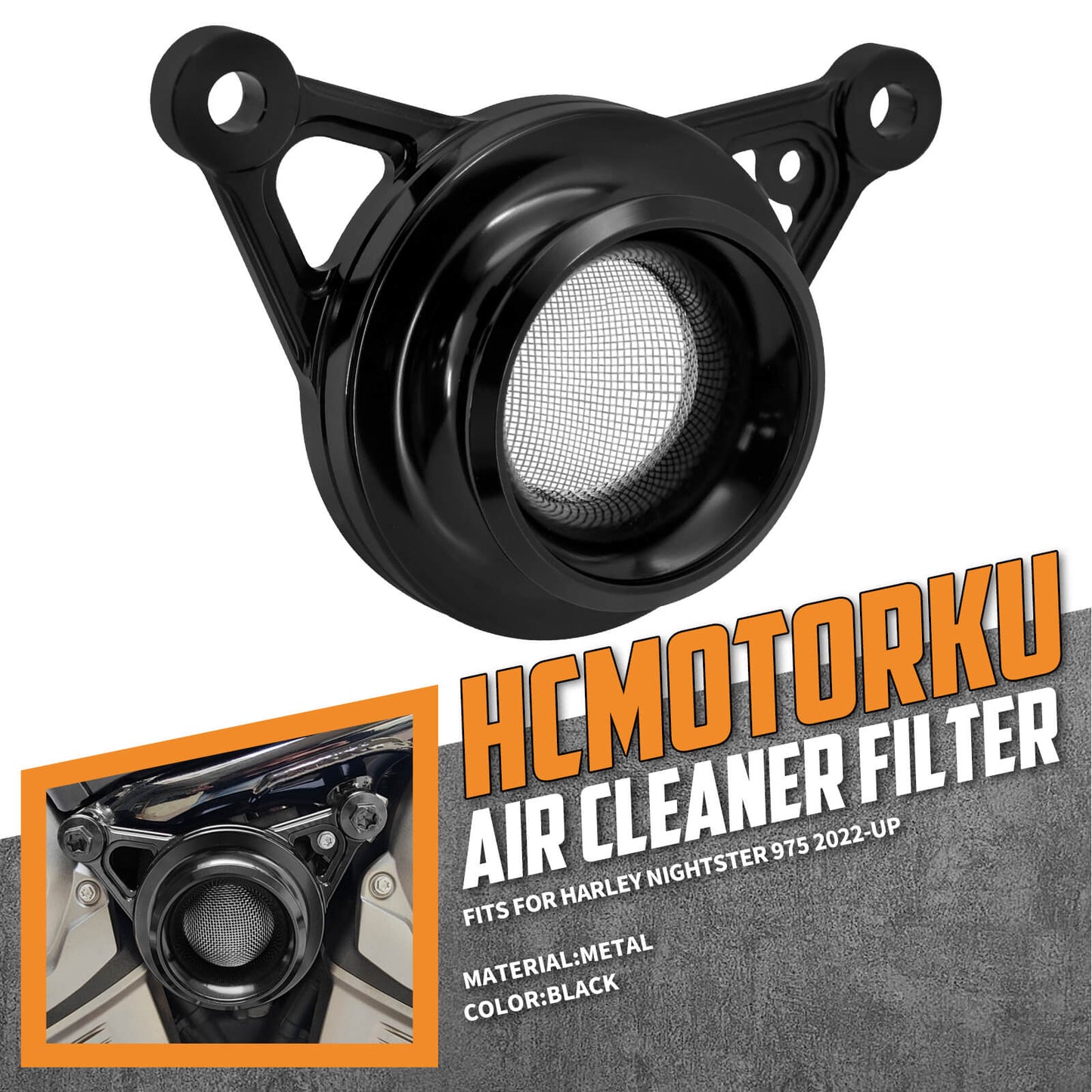 Air Filter Cleaner System Intake Black Kit For Nightster 975 RH975 2022-2023 | HCmotorku