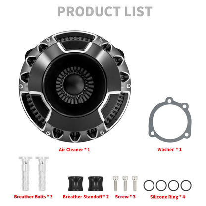 CNC Cut Inverted Series Air Filter Cleaner Element Fit For Sportster XL 2004-2023 | HCmotorku