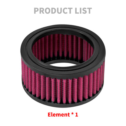 Round Air Filter Cleaner Red Intake Element Replace Fit For Harley Sportster XL | HCmotorku