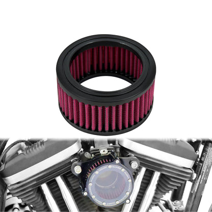 Round Air Filter Cleaner Red Intake Element Replace Fit For Harley Sportster XL | HCmotorku