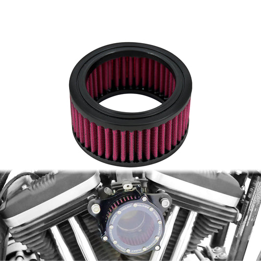 Round Air Filter Cleaner Red Intake Element Replace Fit For Harley Sportster XL | HCmotorku