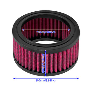 Round Air Filter Cleaner Red Intake Element Replace Fit For Harley Sportster XL | HCmotorku