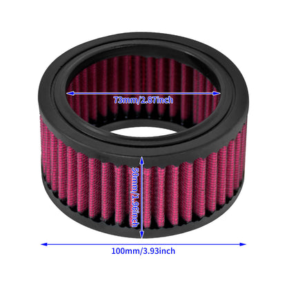 Round Air Filter Cleaner Red Intake Element Replace Fit For Harley Sportster XL | HCmotorku