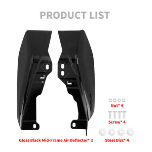 Mid-Frame Heat Deflector Black For Harley Road Street Glide 2017-2022 | HCmotorku