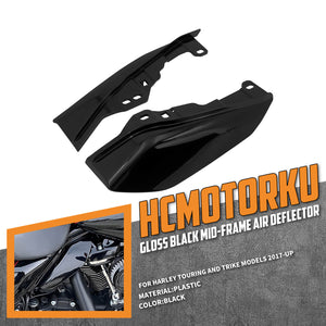 Mid-Frame Heat Deflector Black For Harley Road Street Glide 2017-2022 | HCmotorku