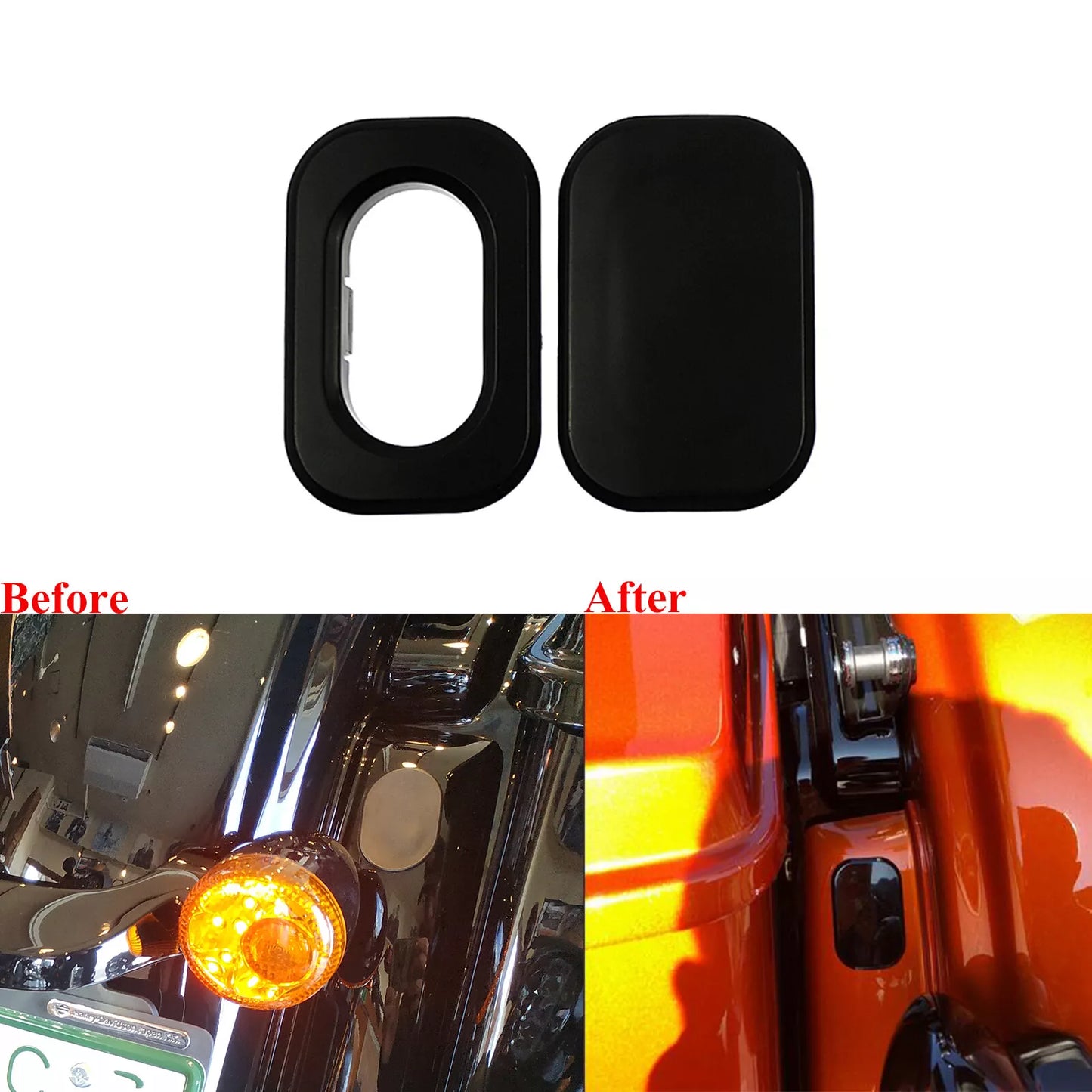 2x Antenna Hole Accent Filler Cover For Harley Road Street Glide 2006 | HCmotorku