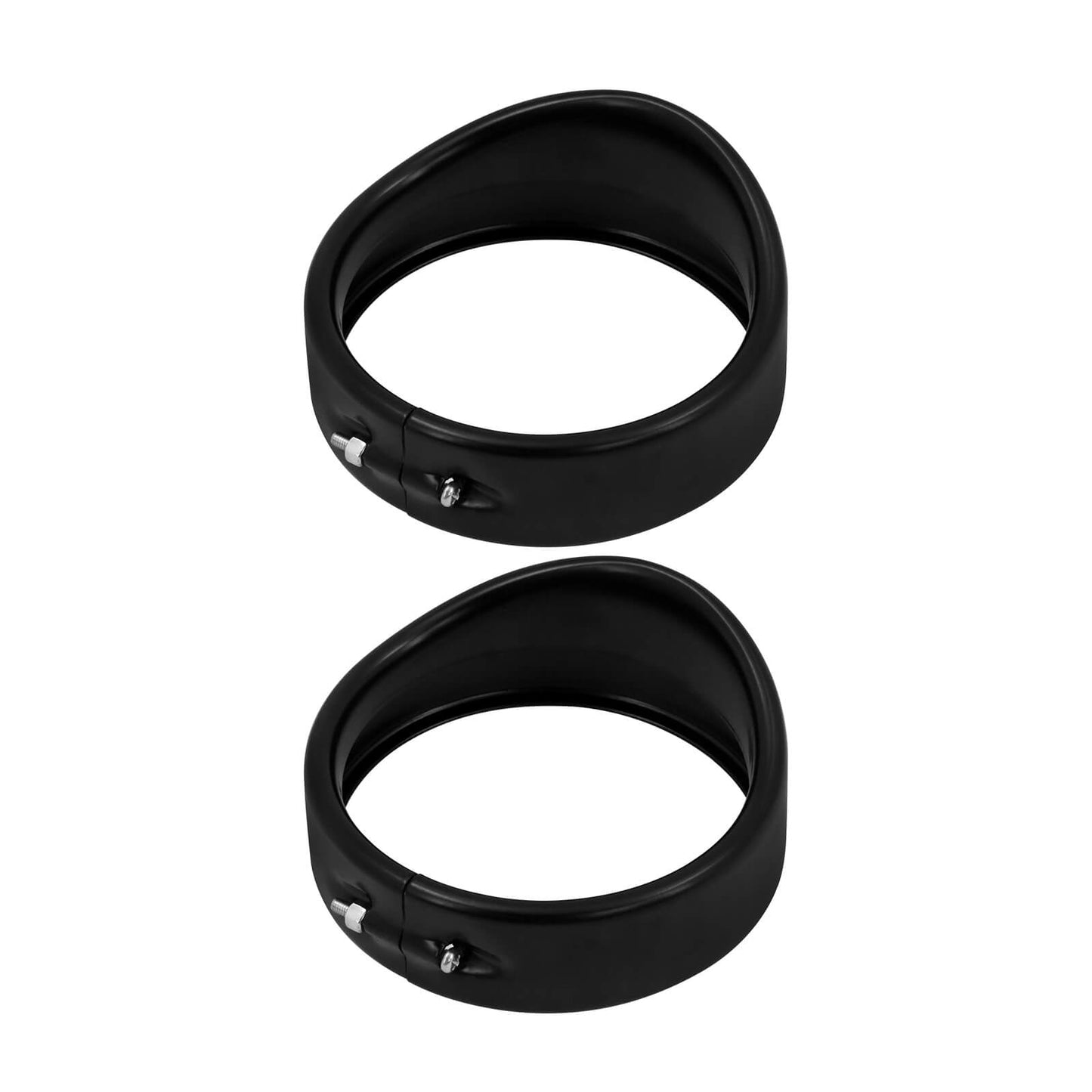 4.5 inch Auxiliary Lamp Visor Style Passing Lamp Trim Ring For Touring Matte | HCmotorku