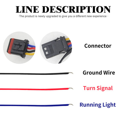 Windshield Trim Lights Turn Signals Running Light Fit '15-'23 Harley Road Glide | HCmotorku