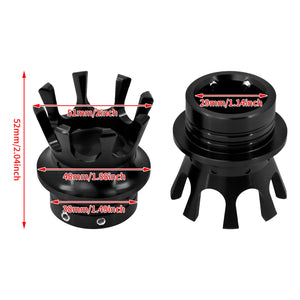 29MM Crown King Front Axle Nut Cover Black Fit For Harley Sportster Touring | HCmotorku