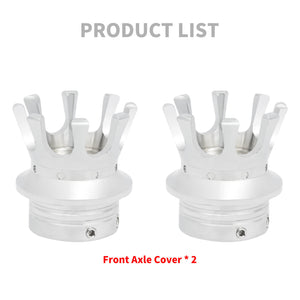 2pcs Crown Front Axle Nut Cover Bolt Cap Fit For Harley XL 883 1200 | HCmotorku