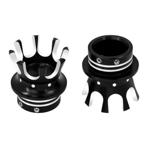 CNC Aluminum Front Axle Nut Cover Bolt Cap Crown Fit For Harley Sportster XL 883 | HCmotorku