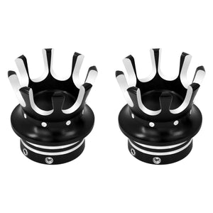 CNC Aluminum Front Axle Nut Cover Bolt Cap Crown Fit For Harley Sportster XL 883 | HCmotorku