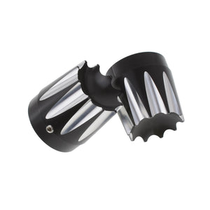 CNC Cut Front Axle Nut Covers Cap Fit For Touring FLT FLH Dyna Softail 2008-2015  | HCmotorku