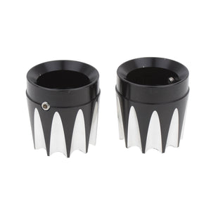 CNC Cut Front Axle Nut Covers Cap Fit For Touring FLT FLH Dyna Softail 2008-2015  | HCmotorku