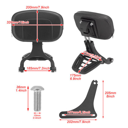 Multi-Purpose Driver & Passenger Backrest Fit For Harley Softail FLSTC 2000-2017 | HCmotorku
