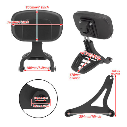 Multi-Purpose Driver Passenger Backrest Fit For Indian Hard Bag 2015-2023 | HCmotorku