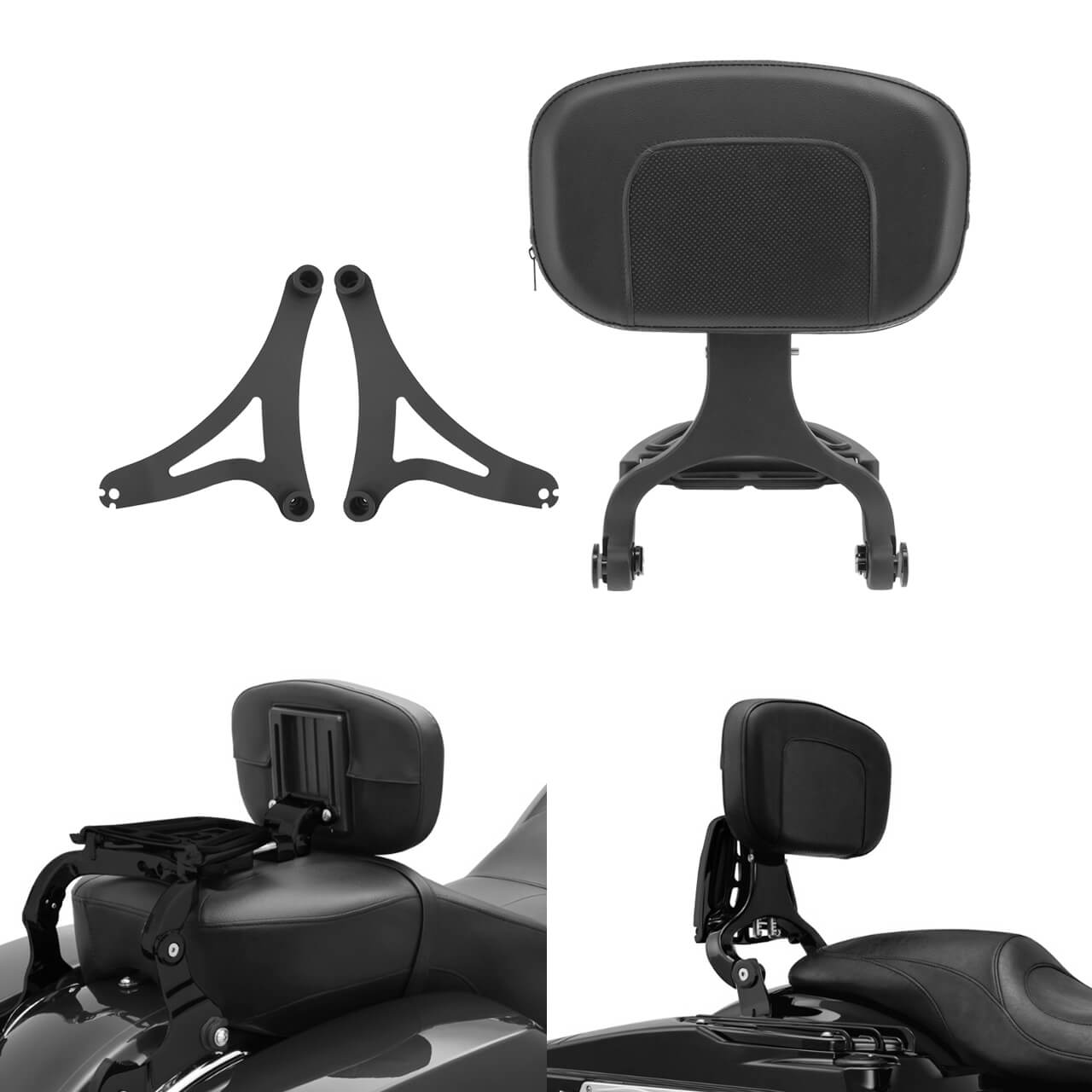 Multi-Purpose Driver Passenger Backrest Fit For Indian Hard Bag 2015-2023 | HCmotorku